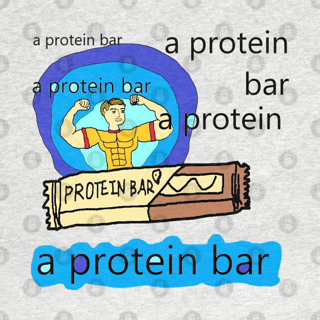 protein bar, protein bar vintage pattern by zzzozzo